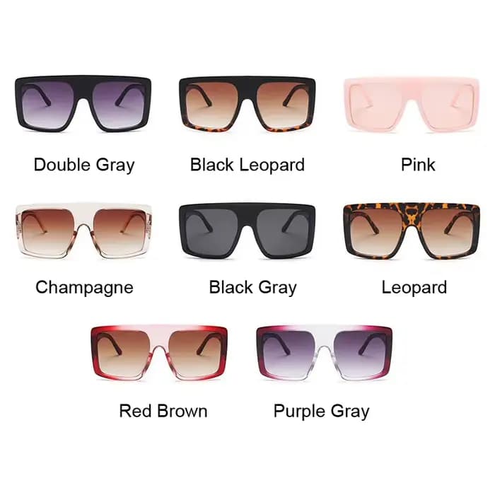 Lunettes de Soleil Carrées Roses à Grande Monture pour Femme, Marque de Luxe de Styliste, Vintage, Dégradé