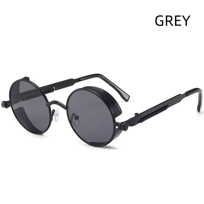 Lunettes de soleil rondes Steampunk pour hommes et femmes