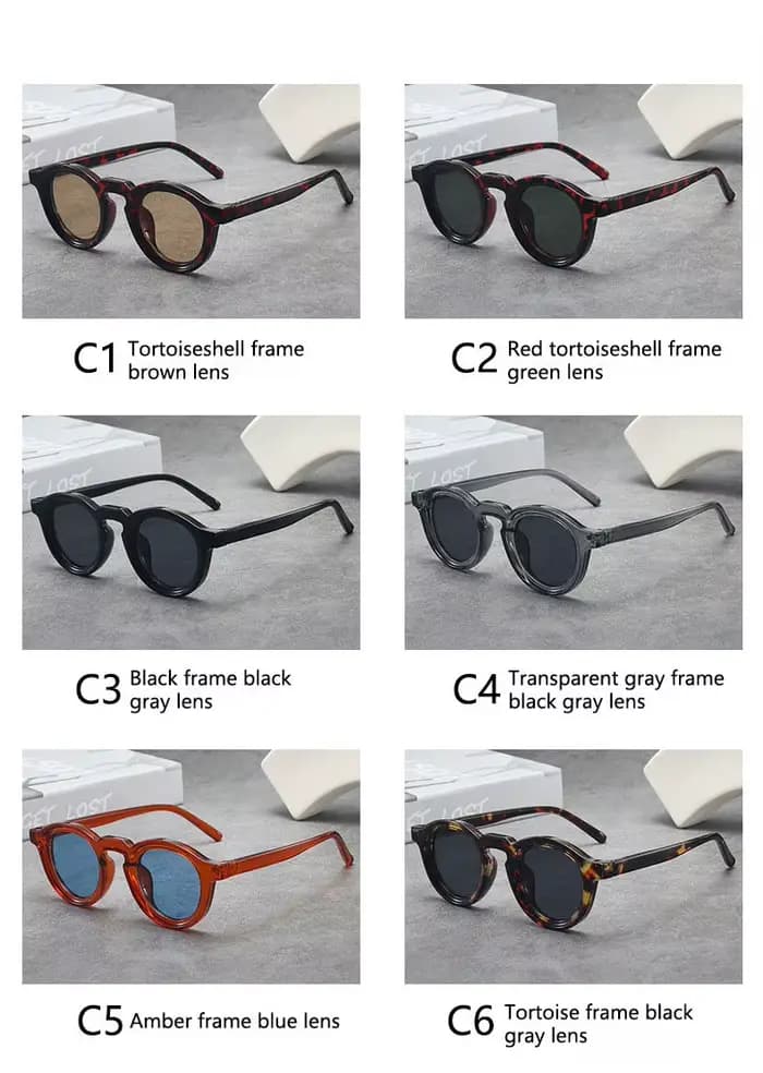 Lunettes de soleil ovales à monture optique rétro pour hommes
