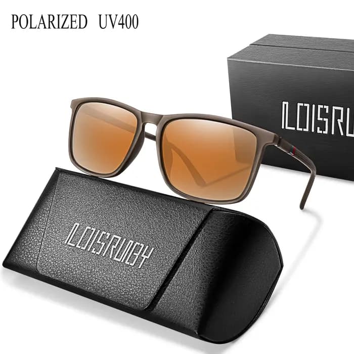 Lunettes de soleil de luxe carrées Vintage polarisées coupe-vent pour cyclisme