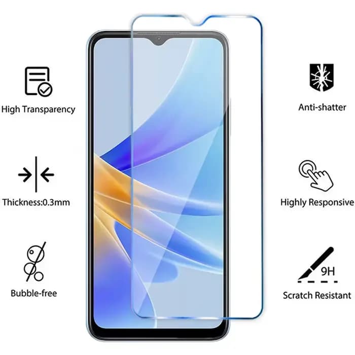 Protecteur d'écran en verre pour Oppo, Guatemala, A17, A78, A98, A97, A95, A94, A74, 4G, A76, A54, A16, A54S, A96, A15, A73, A53, A93, A72, 5 pièces