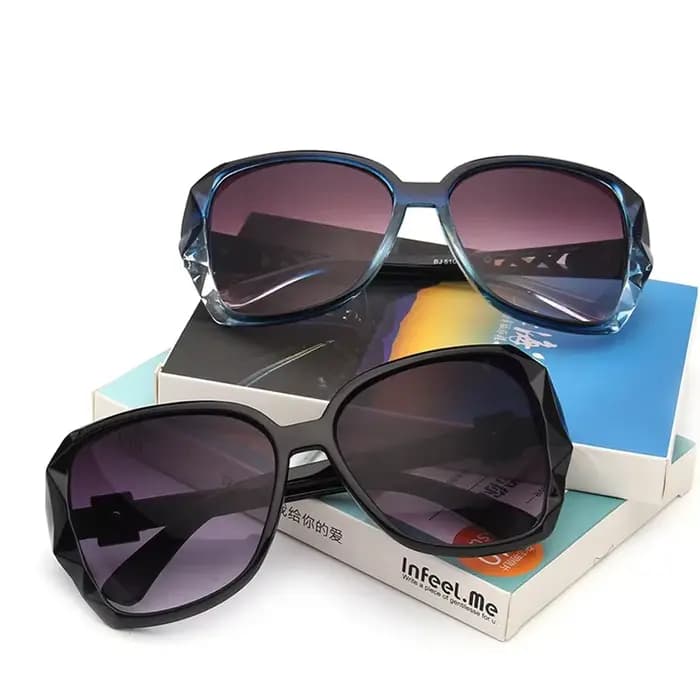 Mode grandes lunettes de soleil violettes femmes marque de luxe