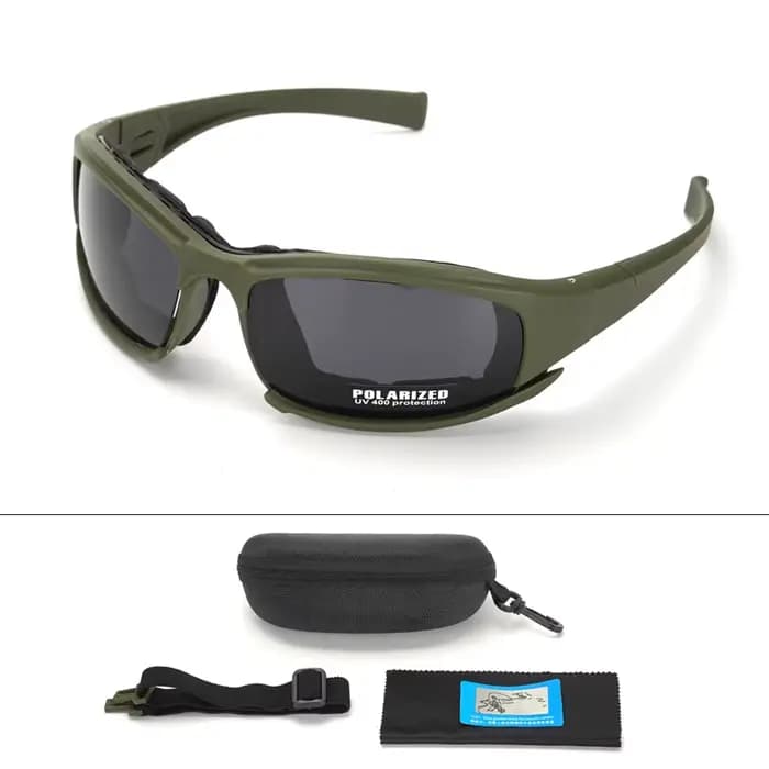 Nouvelles lunettes tactiques à 4 lentilles-lunettes de sécurité polarisées coupe-vent et anti-poussière pour les Sports