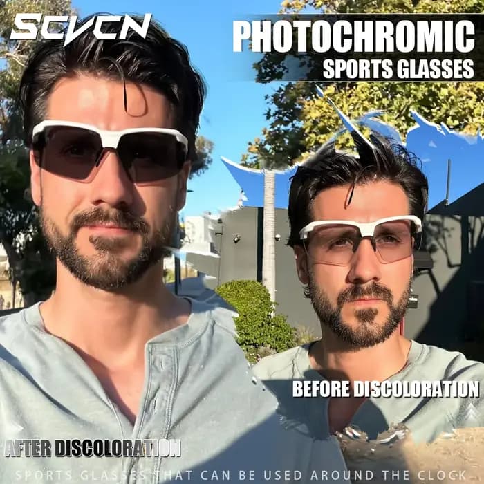 SCVCN lunettes de cyclisme photochromiques UV400 Sports de plein air