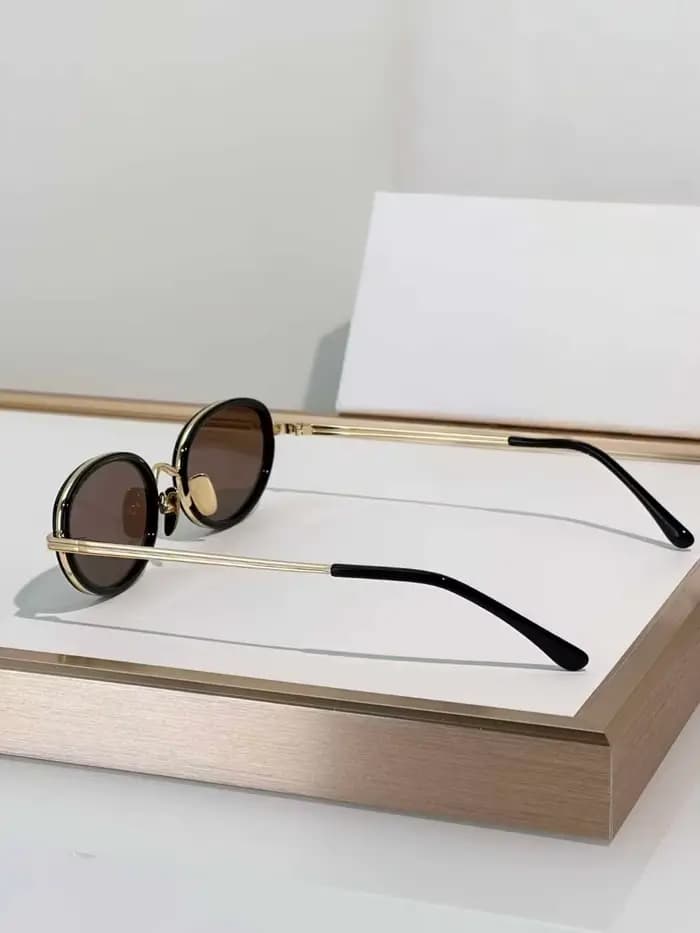 VVL VS544 lunettes de soleil cadre ovale en métal propre UV400 mode rétro 3A + emballage d'origine de haute qualité unisexe voyage en plein air