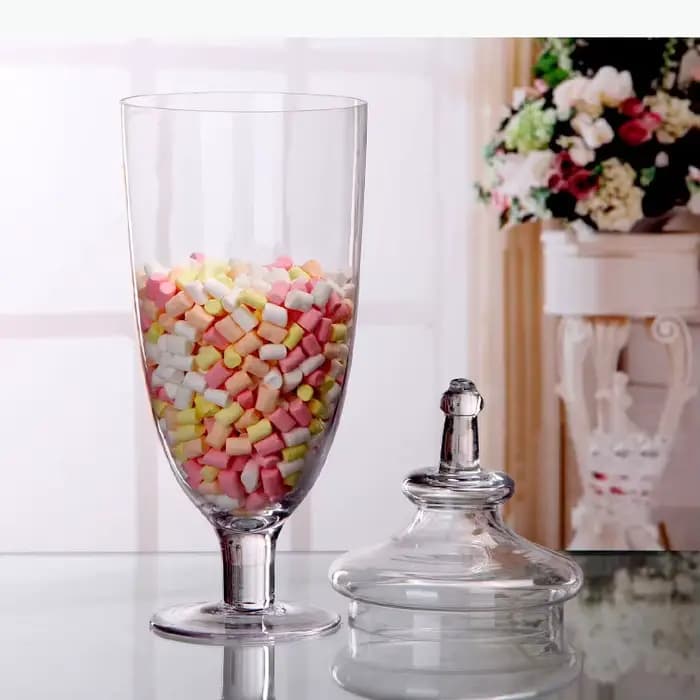 Pot de rangement en verre transparent, pot à bonbons créatif, pot de rangement pour desserts, pots à grains de café et céréales diverses, outil de rangement de cuisine