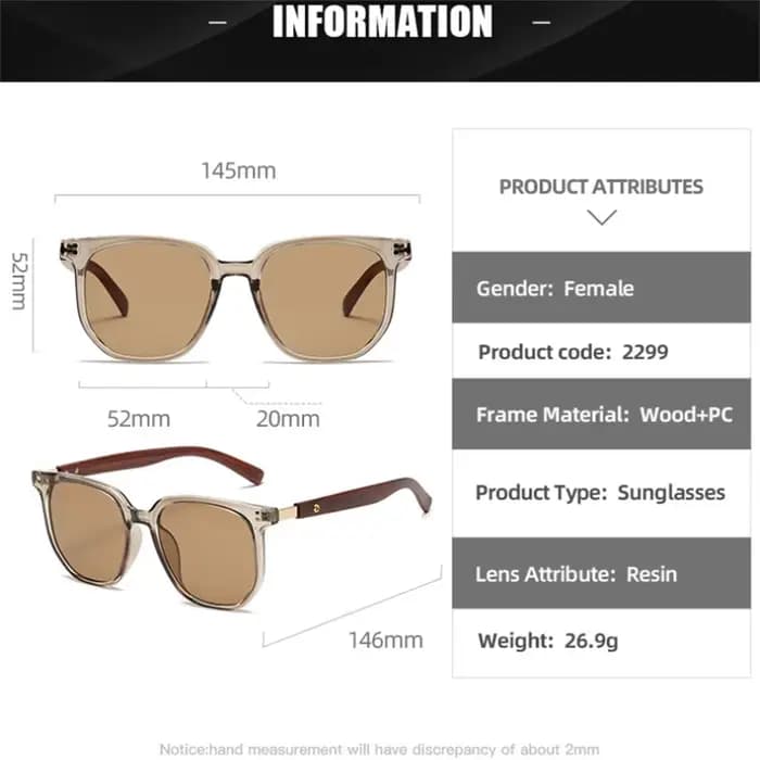 Lunettes de soleil classiques marron