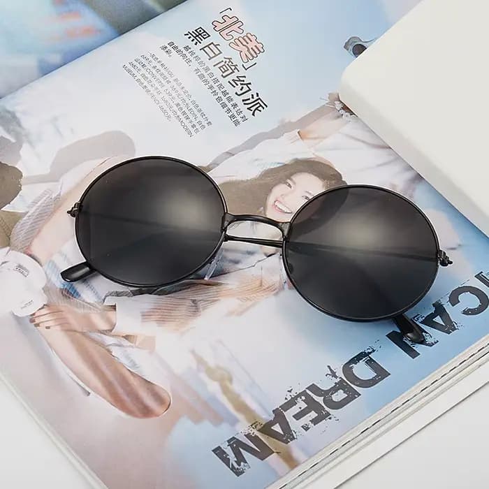 Lunettes de soleil Hippie rondes rétro pour femmes et hommes