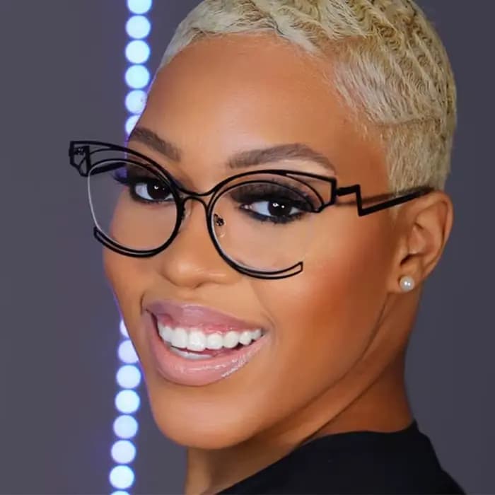 Lunettes Cateye incurvées pliantes pour femmes