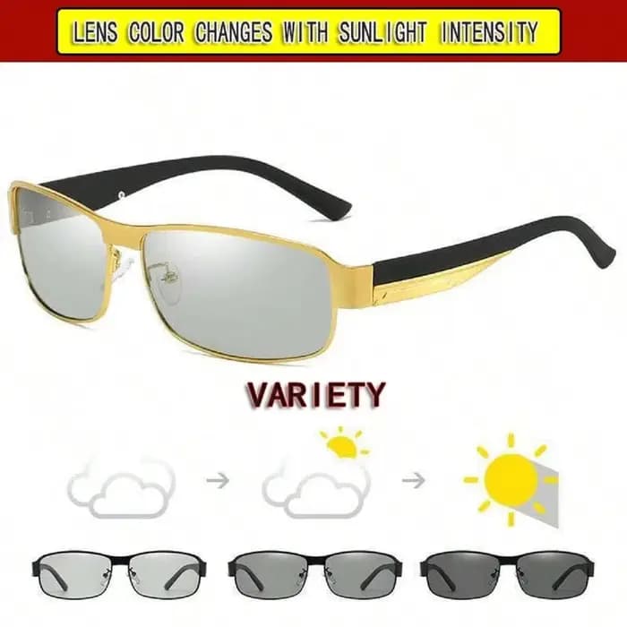 Lunettes de soleil pour hommes Vision de jour et de nuit conduite pêche polarisées Anti-UV tendance nuances