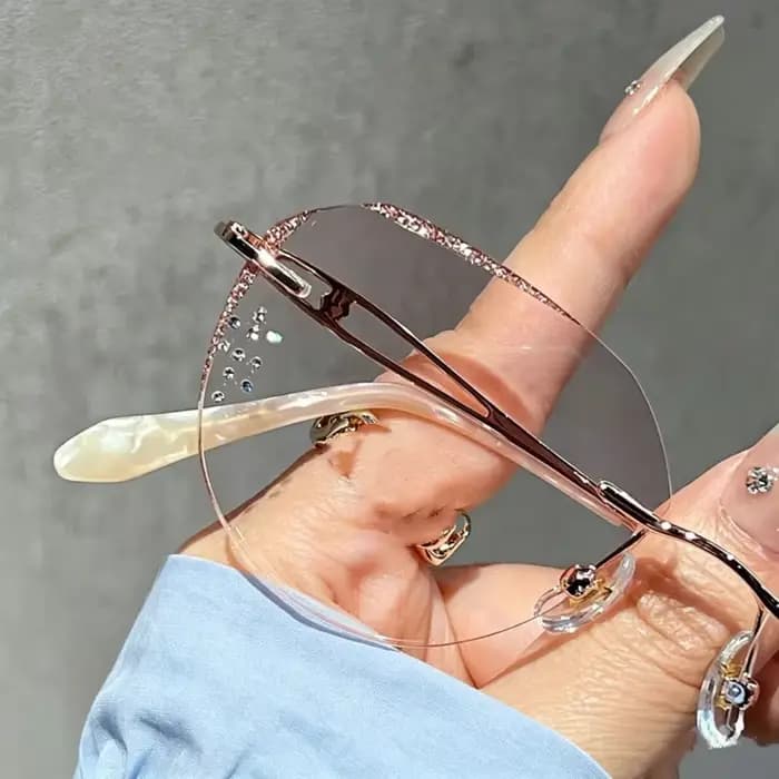 Lunettes de lecture élégantes sans monture pour femmes, design de luxe unisexe, anti-lumière bleue, presbytie, lunettes de vue de haute qualité pour hommes, 0+1.0+4.0