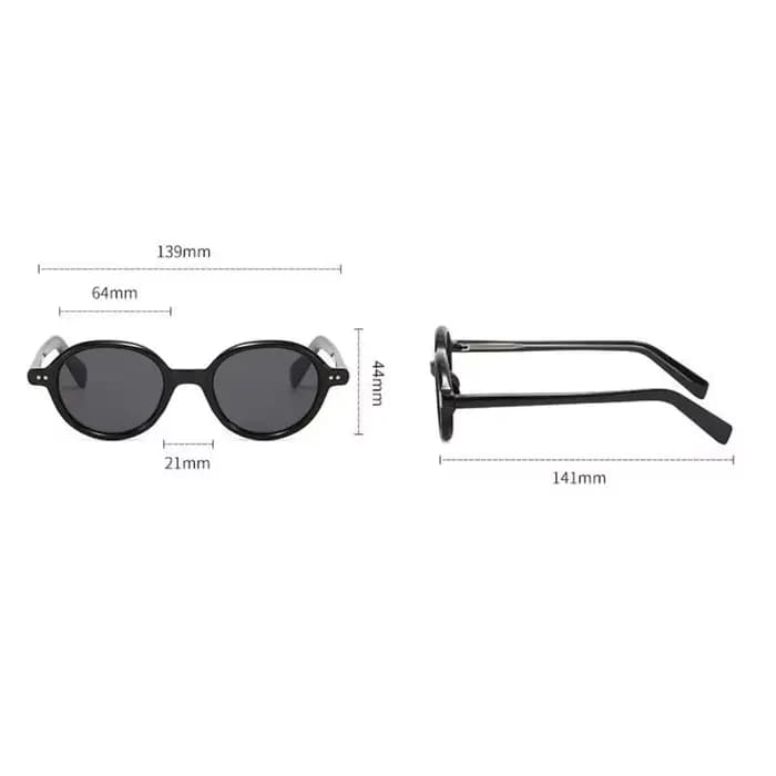 Lunettes de soleil rondes unisexes en plastique
