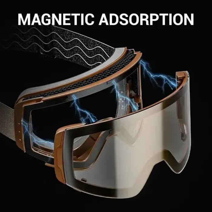 KAPVOE lunettes de Ski photochromiques Double couche lentille Anti-buée UV400