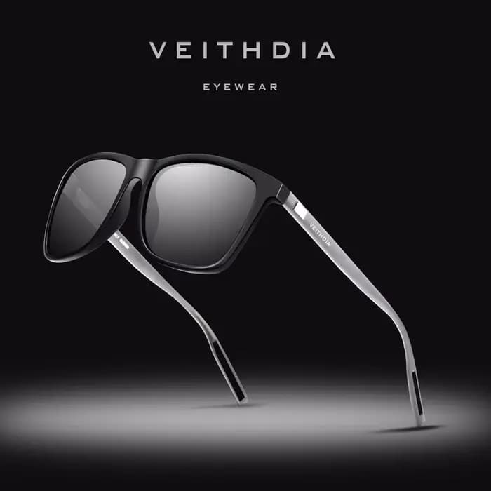 VEITHDIA lunettes de soleil sport extérieur unisexe aluminium magnésium TR90 polarisé UV400 lentille Vintage