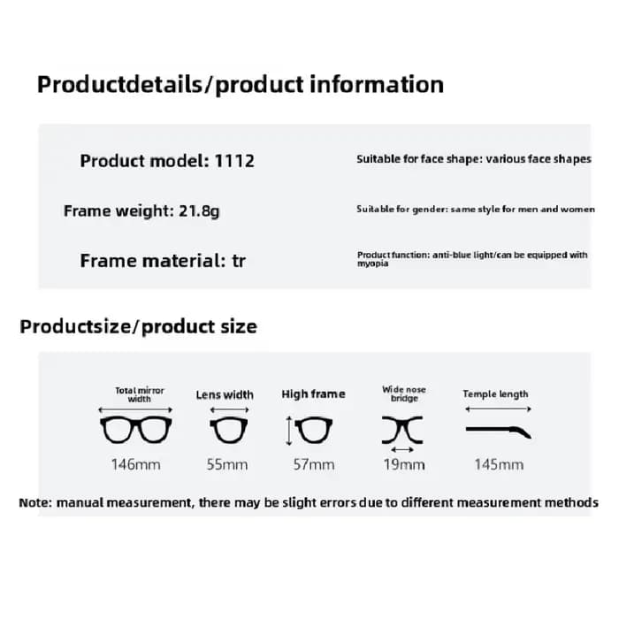 CLLOIO Lunettes de soleil décontractées à monture carrée large pour hommes et femmes
