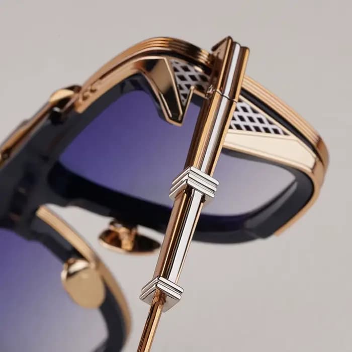 Gto – lunettes de soleil dégradées à monture épaisse en alliage carré pour hommes et femmes