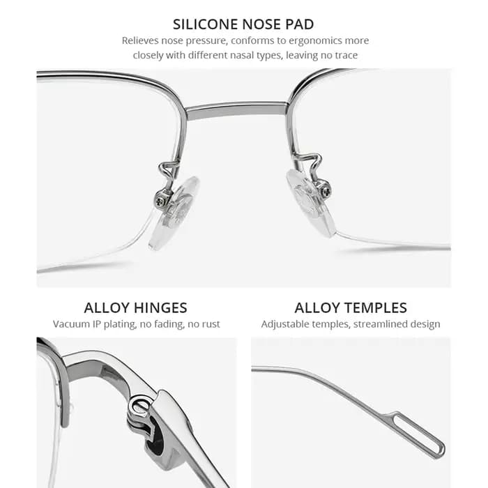 Lunettes carrées rétro vintage pour hommes