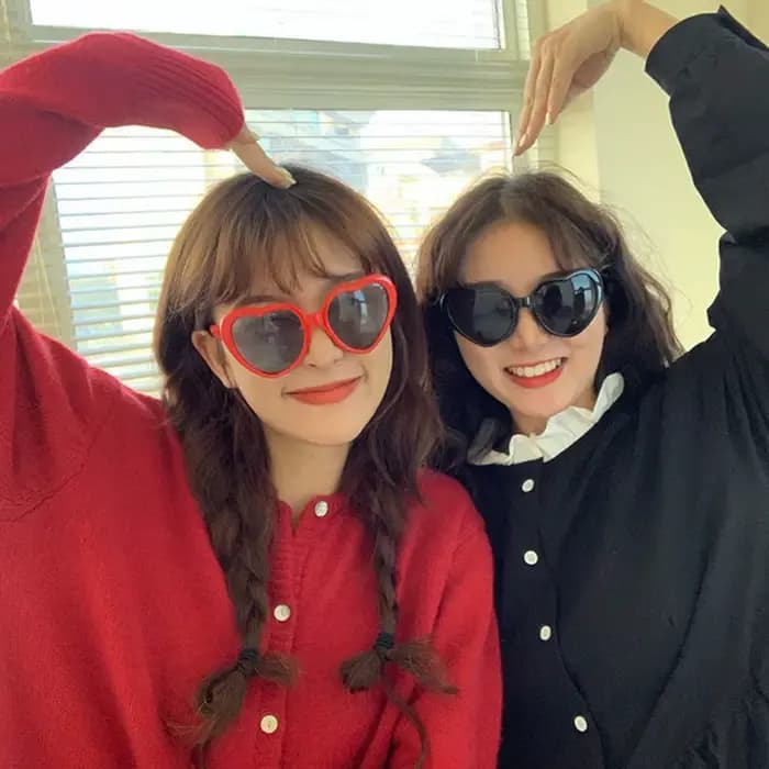 Lunettes à effets en forme de cœur d'amour pour femmes