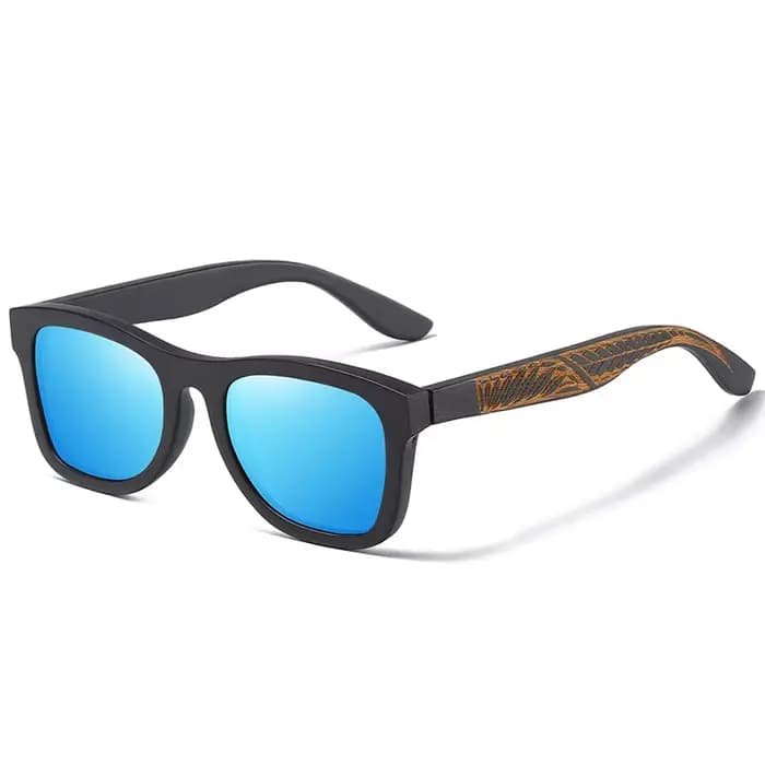 Lunettes de soleil rétro GM en bois pour hommes