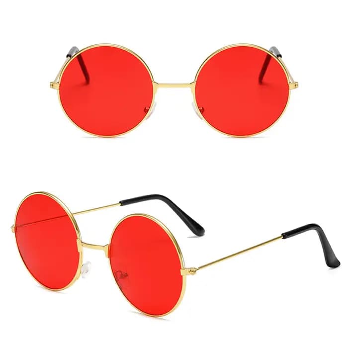 Chang Hiphelicopter-Lunettes de soleil rondes en métal pour hommes et femmes