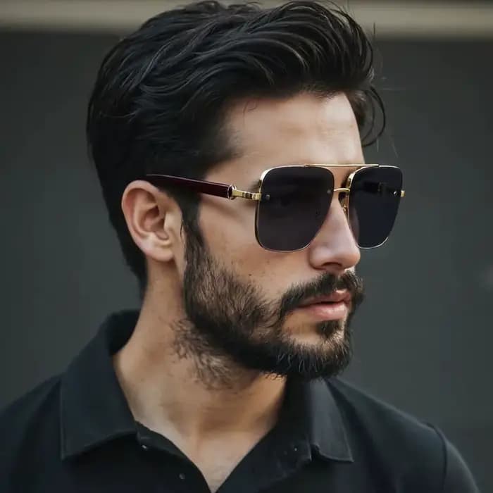 Nouvelles lunettes de soleil carrées pour hommes