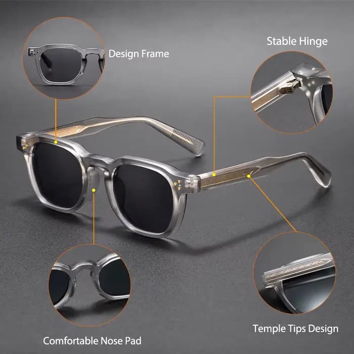 Lunettes de soleil carrées CATERSIDE tendance pour hommes