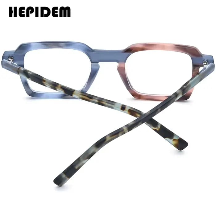 HEPIDEM mat acétate lunettes cadre hommes marque Design carré