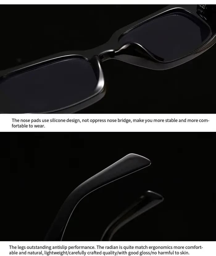 Nouvelles Lunettes de Soleil Carrées Modernes Rétro à Monture Étroite pour l'Exportation Transfrontalière