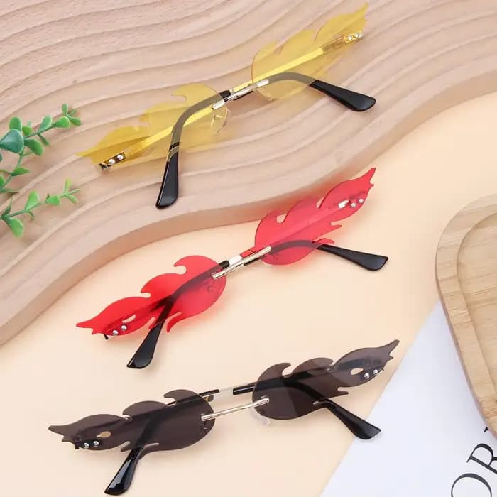 Lunettes de soleil flamme sans bords pour femmes