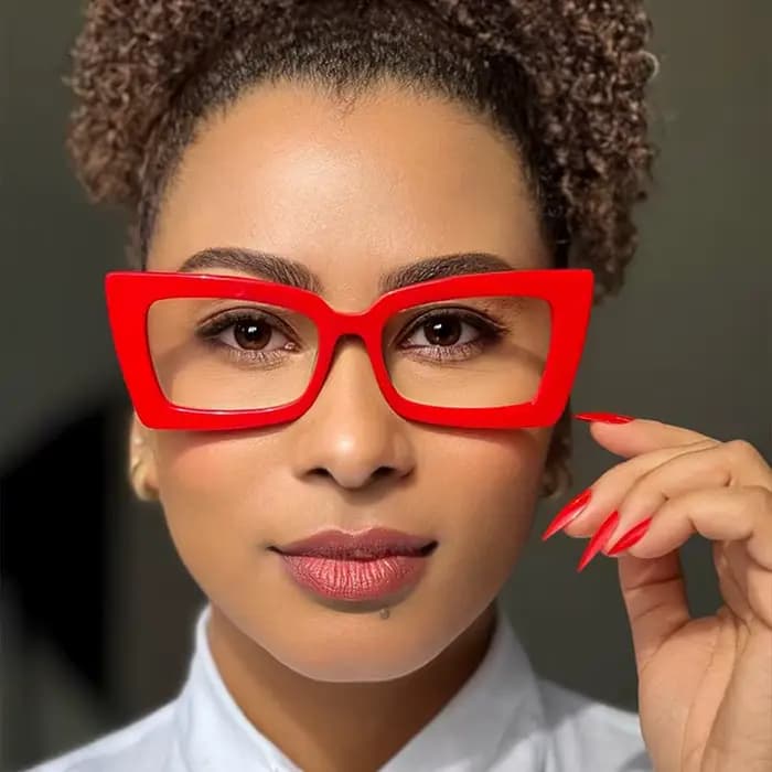 Lunettes de Lecture Œil de Chat Rouges pour Femme
