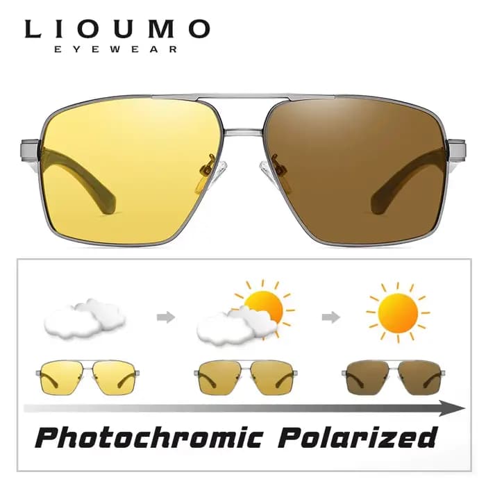 LIOUMO lunettes de soleil photochromiques intelligentes hommes