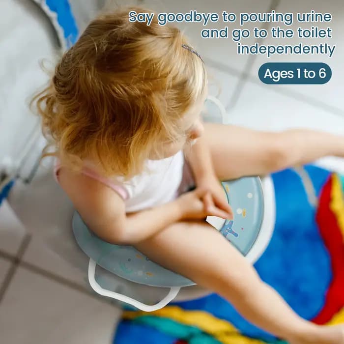 Siège de toilette pour enfants avec poignées, coussin doux, motif de dessin animé mignon, siège de toilette pour tout-petits