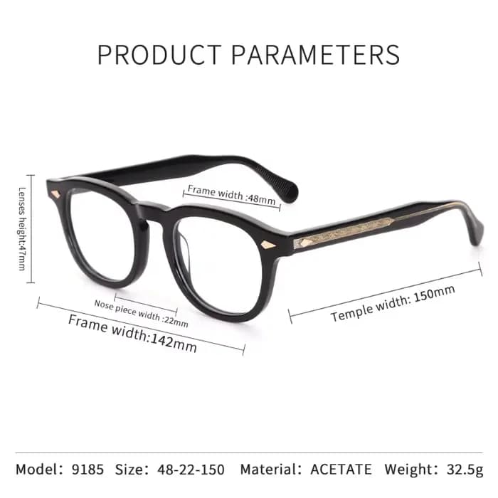 Lunettes optiques rétro classiques pour hommes