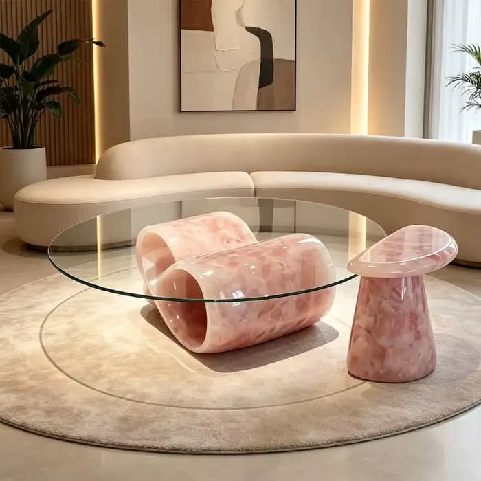 Tables basses en verre italien de luxe, tables basses en cristal pour salon, décorations, meubles Stolik Kawowy Dopamine