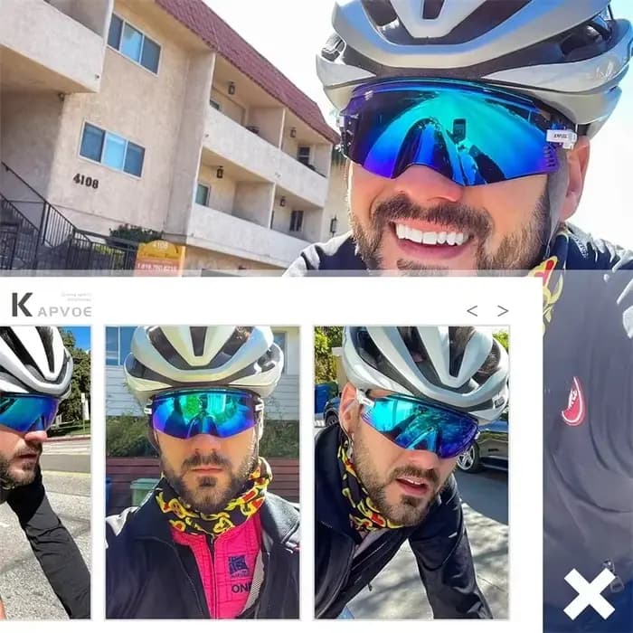 Kapvoe Sport lunettes de soleil pour homme vélo de route