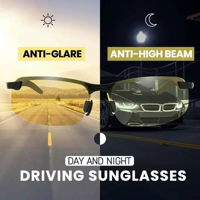 Lunettes de soleil polarisées jaunes pour la conduite nocturne avec protection UV400