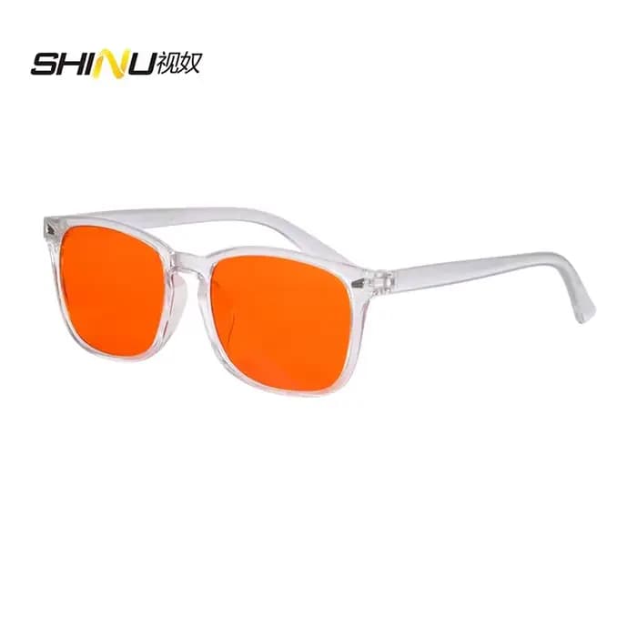 SHINU – lunettes teintées Orange, blocage de la lumière bleue, lentille Orange, Anti-Fatigue, monture à la mode, unisexe, pour jeux sur ordinateur