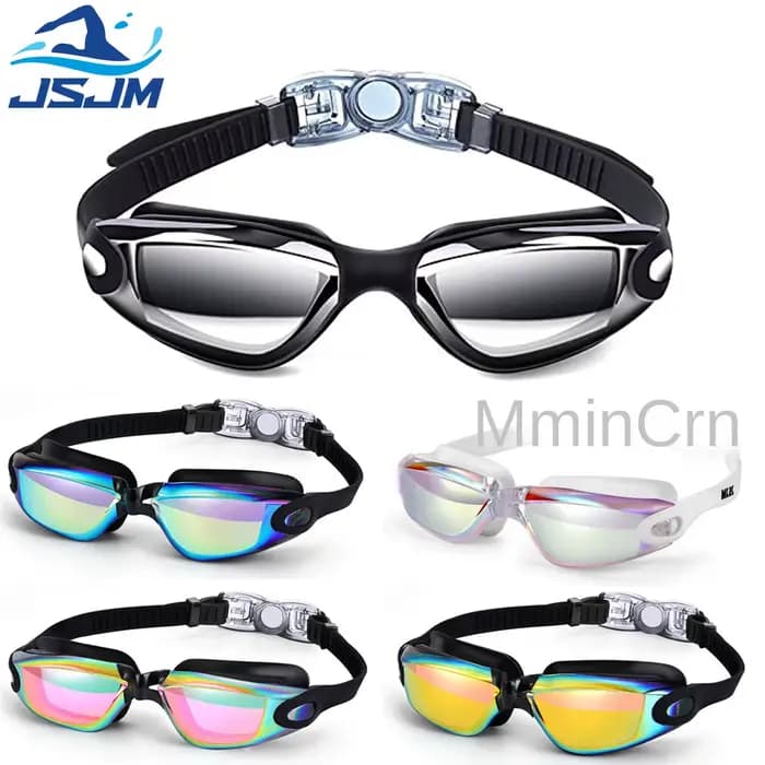 JSJM nouveau professionnel adulte Anti-buée Protection UV lentille hommes femmes lunettes de natation étanche réglable