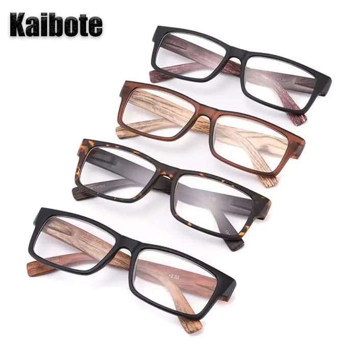 4 Pack nouvelle mode Imitation bois Design lunettes de lecture pour hommes haute qualité Rectangle cadre en plastique