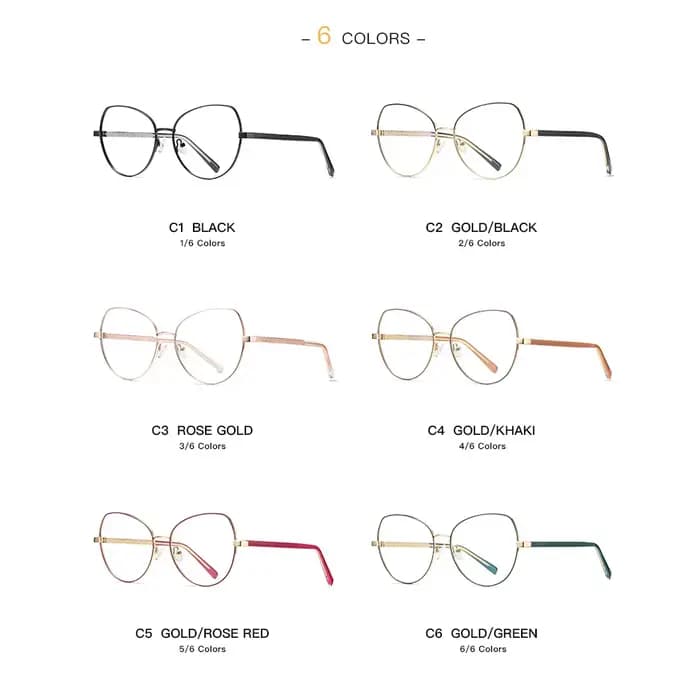 Fashioin-Monture de lunettes en alliage à jante complète pour femmes