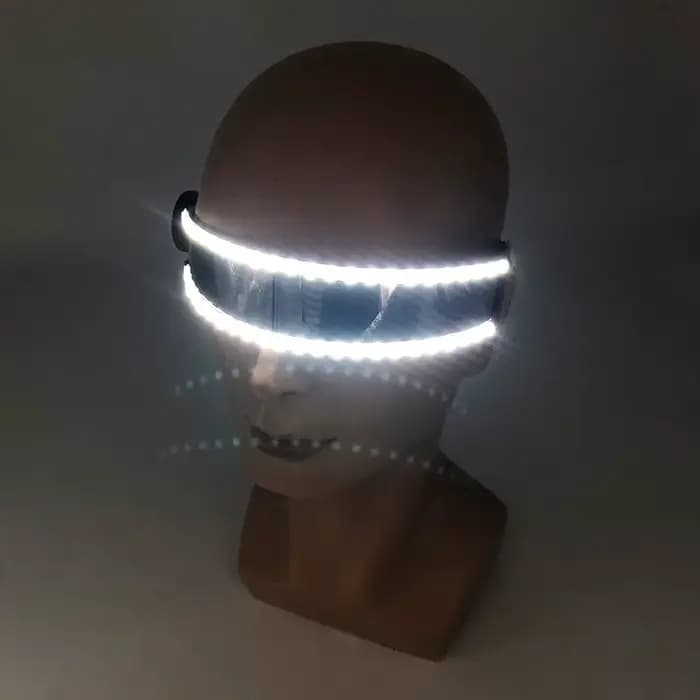 Lunettes de soleil cyberpunk futuristes