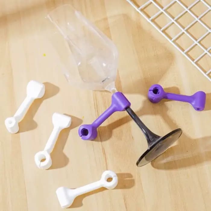 Support à verres à vin 4/8 pièces, support à verres à vin compatible lave-vaisselle, support à verres à vin résistant à la chaleur, porte-verres à vin, clip de fixation pour ustensiles de cuisine