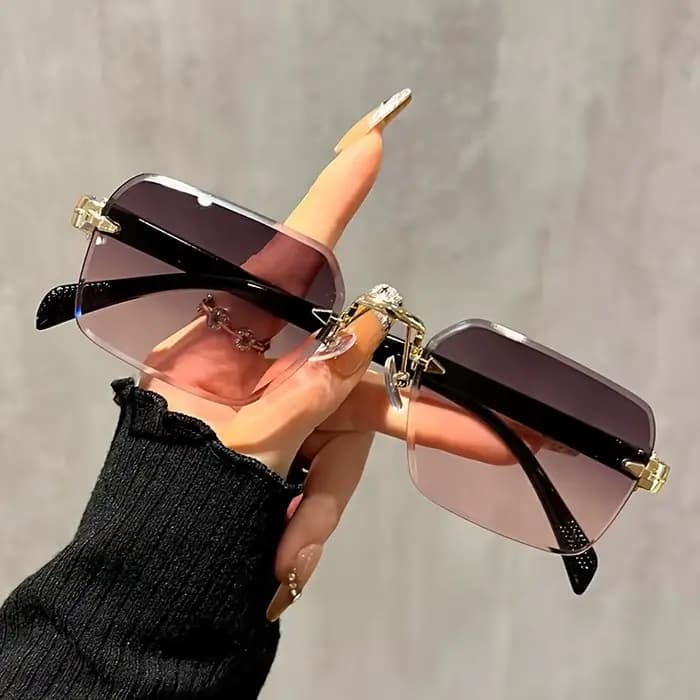 1 paire de lunettes fines sans monture tendance unisexe