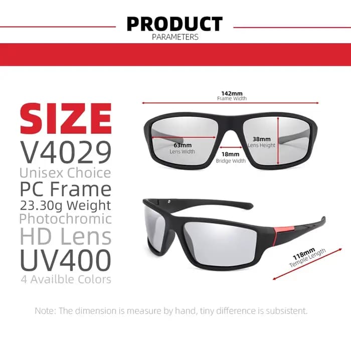 Lunettes de soleil photochromiques pour hommes