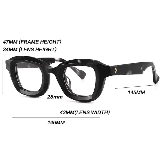 Testosterone Enac-Lunettes vintage en acétate pour hommes et femmes
