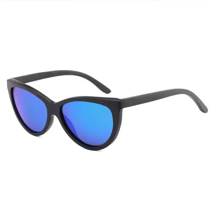Lunettes de soleil noires en bambou pour hommes et femmes