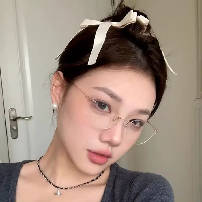 Lunettes Métalliques Sans Monture Effet Œil de Chat