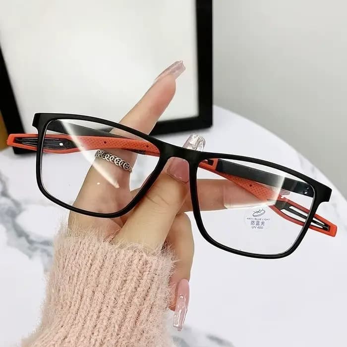 1 paire de lunettes carrées simples pour femmes