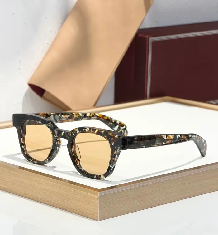 Nouvelles Lunettes de Soleil Artisanales Julien 2026 – Monture Épaisse en Fibre d'Acétate de Haute Qualité pour Vacances et Voyages