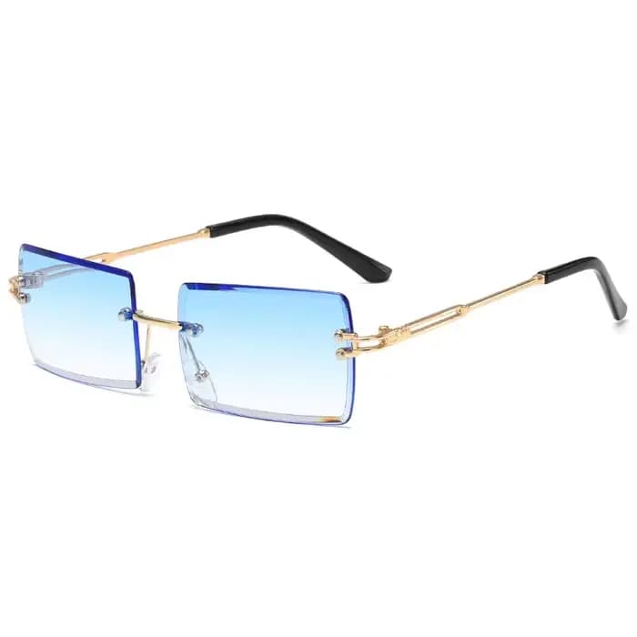 Lunettes de soleil rectangulaires sans monture pour femmes